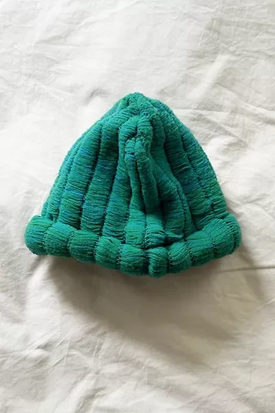 SUNNEI Teal Green Knit Rolled Beanie