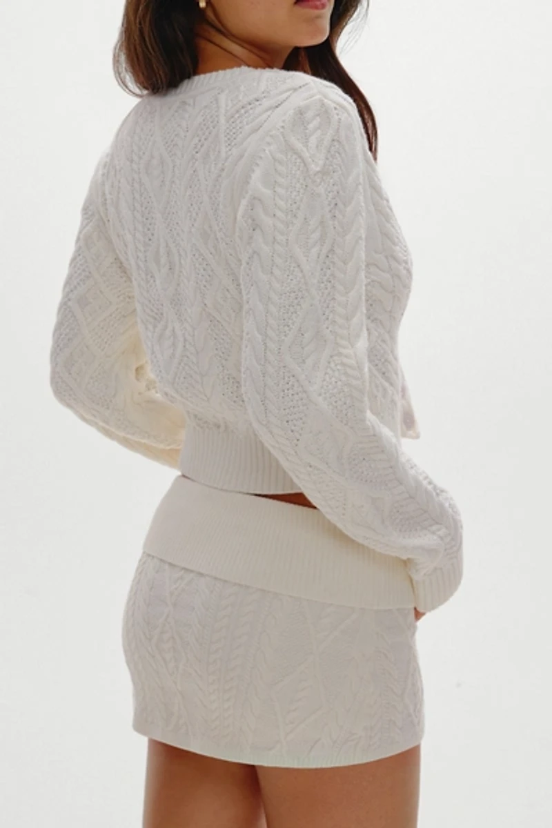 Frankies Bikinis Marley Honeymoon Cable Knit Cardigan