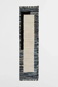 Revival Bellbottom Recycled Denim Washable Runner Rug