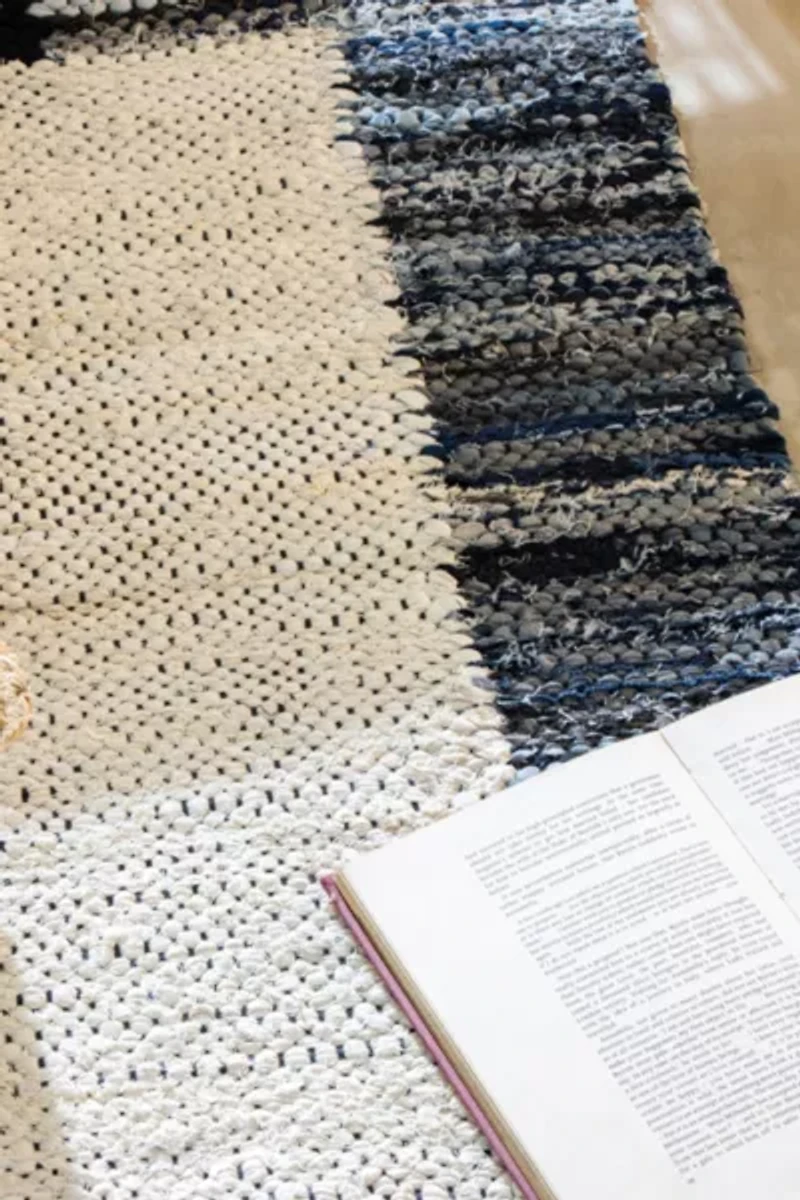 Revival Bellbottom Recycled Denim Washable Runner Rug