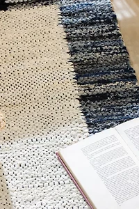 Revival Bellbottom Recycled Denim Washable Runner Rug