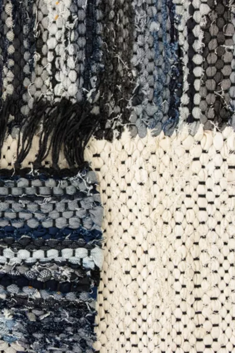 Revival Bellbottom Recycled Denim Washable Runner Rug