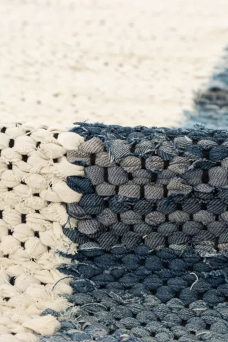 Revival Bellbottom Recycled Denim Washable Runner Rug