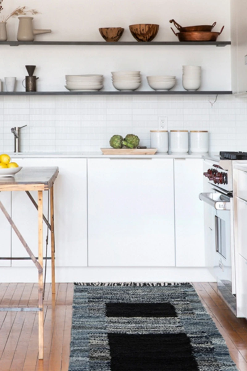 Revival Stovepipe Recycled Denim Washable Runner Rug