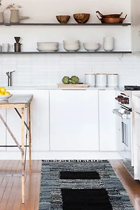 Revival Stovepipe Recycled Denim Washable Runner Rug