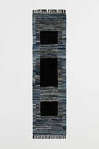 Revival Stovepipe Recycled Denim Washable Runner Rug