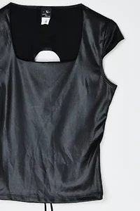 Vintage Y2k Shimmery Lace-Back Top