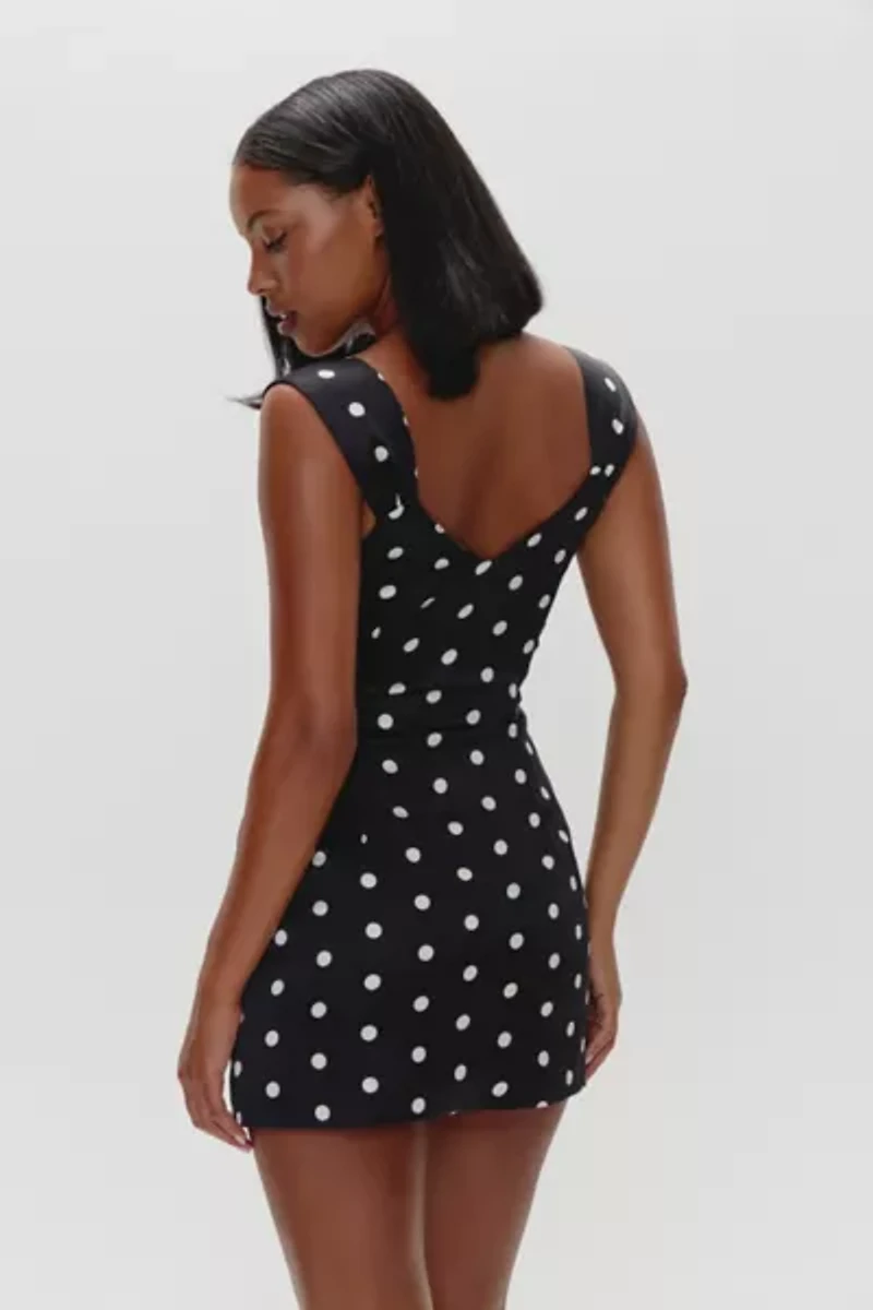 Frankies Bikinis Aurabelle Domino Sateen Mini Dress