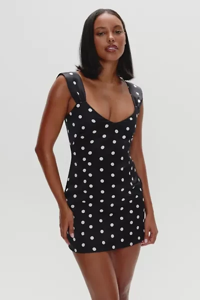 Frankies Bikinis Aurabelle Domino Sateen Mini Dress