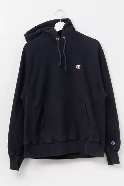 Vintage Y2K Champion Reverse Weave Black Hoodie Sweatshirt