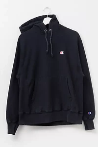 Vintage Y2K Champion Reverse Weave Black Hoodie Sweatshirt