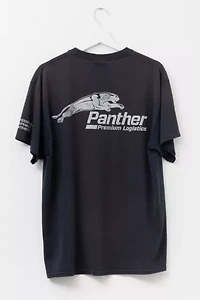 Vintage Y2K Distressed Panther Graphic Black T-Shirt