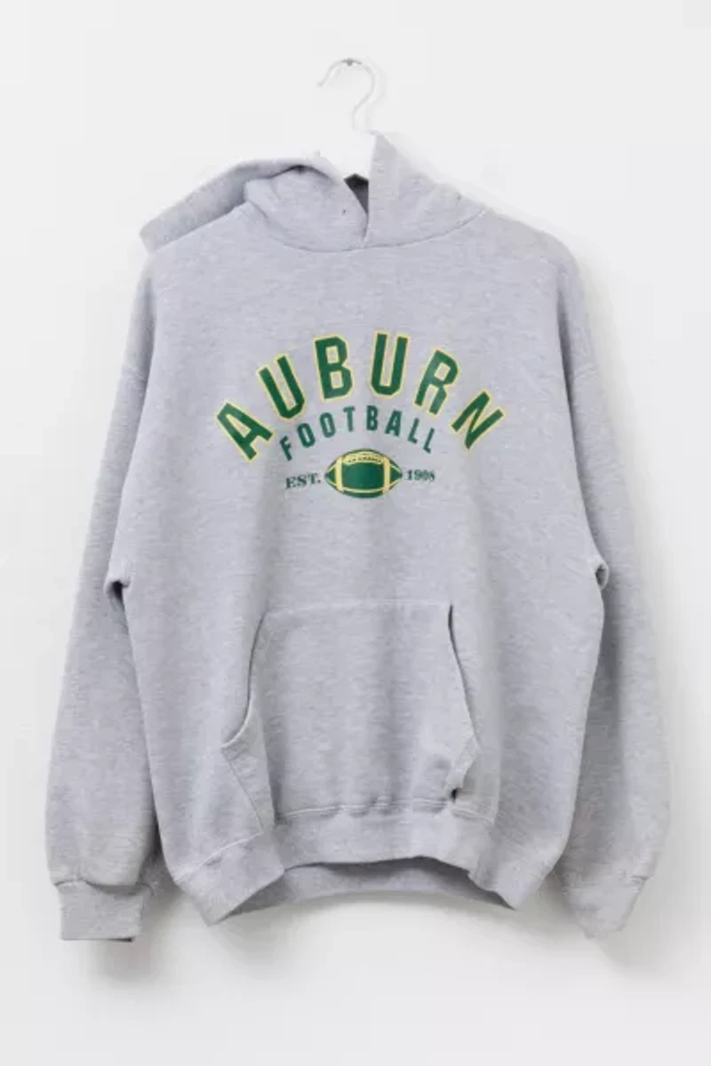 Vintage Y2K Russell Athletic Distressed Football Spell Out Hoodie Sweatshirt