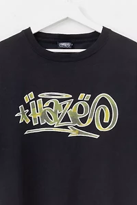 Vintage 1990s Distressed Haze Camo Logo Graphic T-Shirt