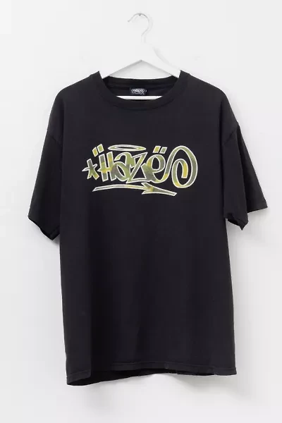 Vintage 1990s Distressed Haze Camo Logo Graphic T-Shirt