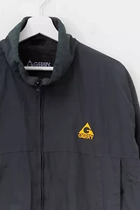 Vintage 1990s Gerry Fleece Linned Gray Bomber Deck Jacket