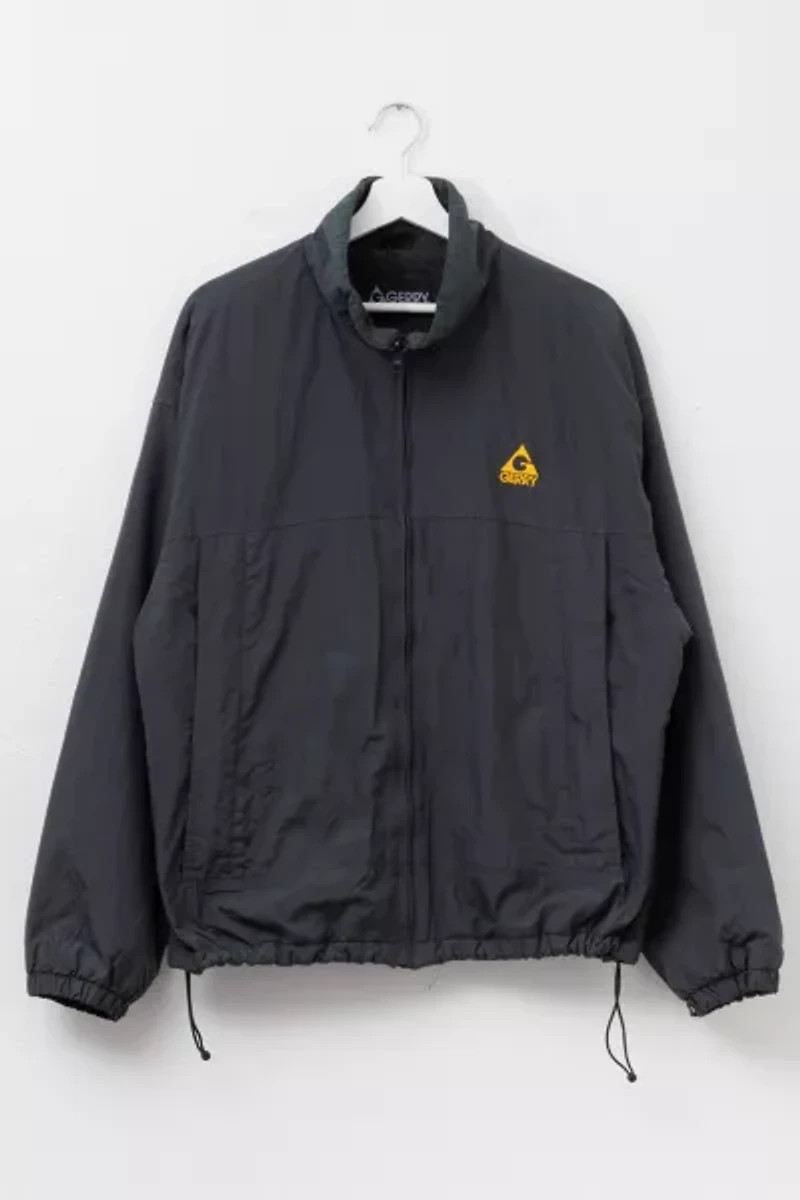 Vintage 1990s Gerry Fleece Linned Gray Bomber Deck Jacket