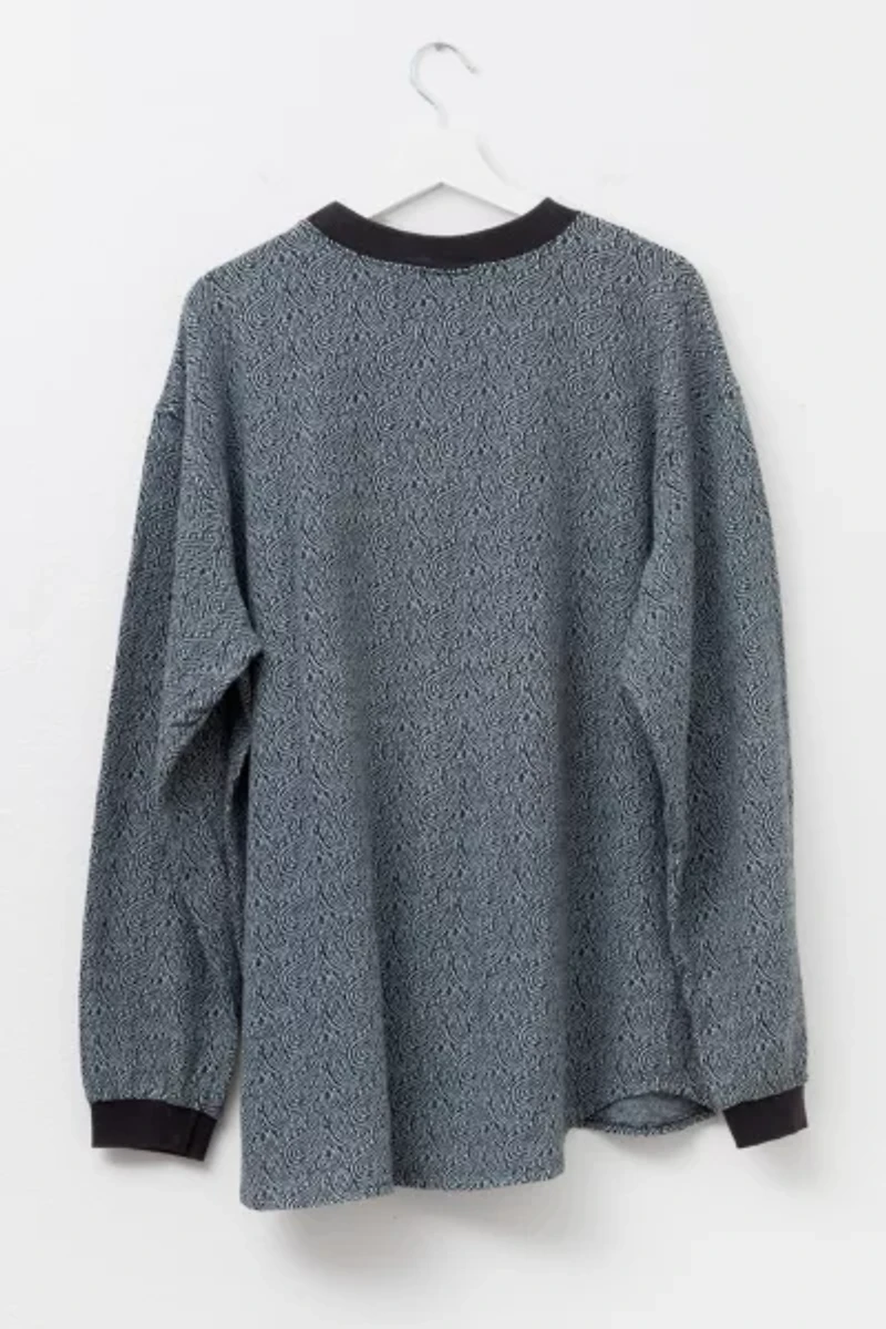 Vintage 1990s Mossimo All Over Print Long Sleeve Graphic T-Shirt
