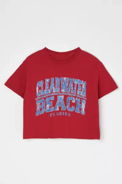 Vintage Y2k Clearwater Beach Cropped T-Shirt