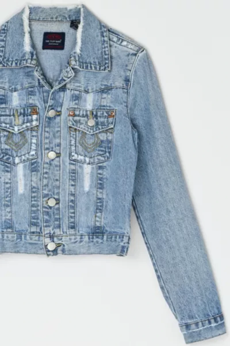 Vintage Y2k Cropped Denim Jacket
