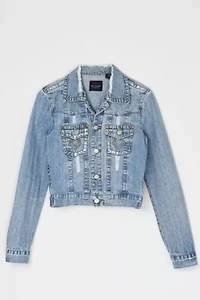 Vintage Y2k Cropped Denim Jacket