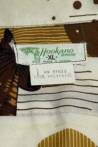 Vintage 1960's Hookano Cropped Tropical Print Shirt