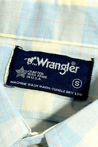 Vintage 1970's Wrangler Plaid Western Shirt