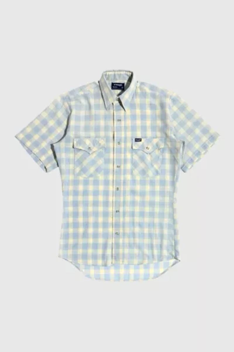 Vintage 1970's Wrangler Plaid Western Shirt