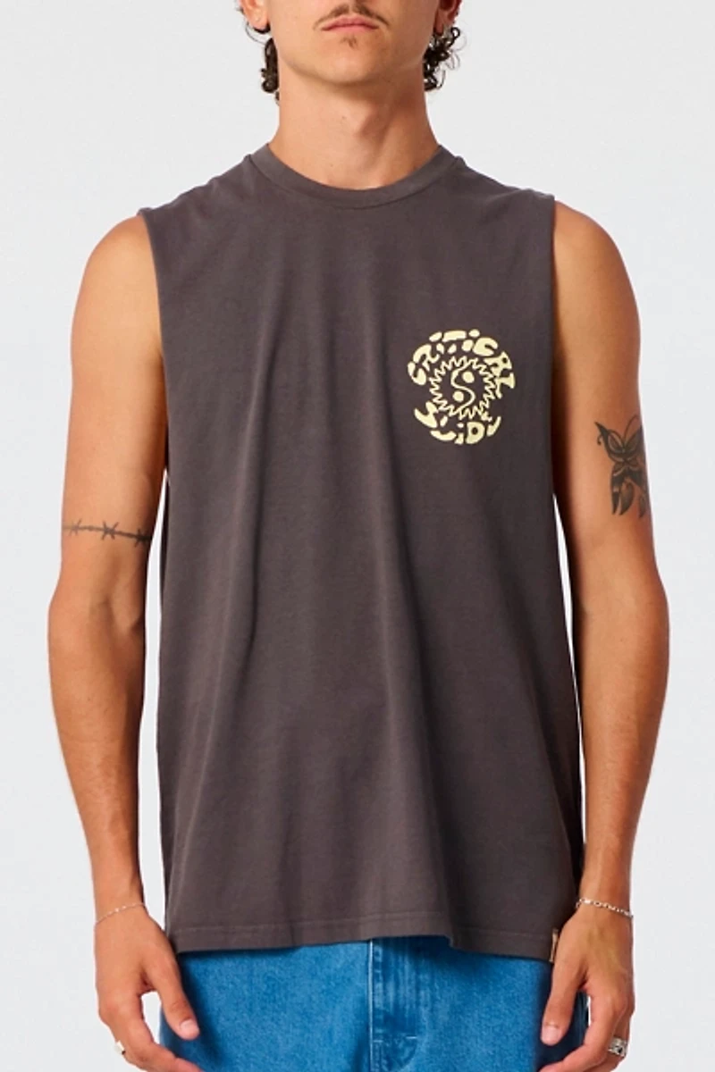 The Critical Slide Society Yin Yang Graphic Muscle Tee