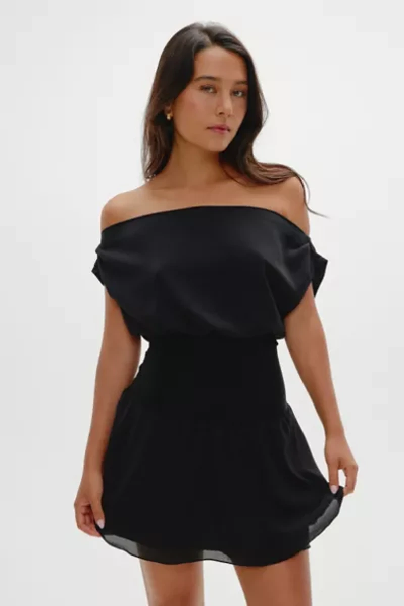Frankies Bikinis Silas Meet Me At Dusk Chiffon Mini Dress