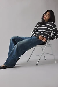 The Tales Selvedge Paint Splatter Denim Cross-Over Slouch Jean