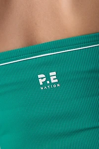P.E Nation Layback Studio Rib Halter Tank Top