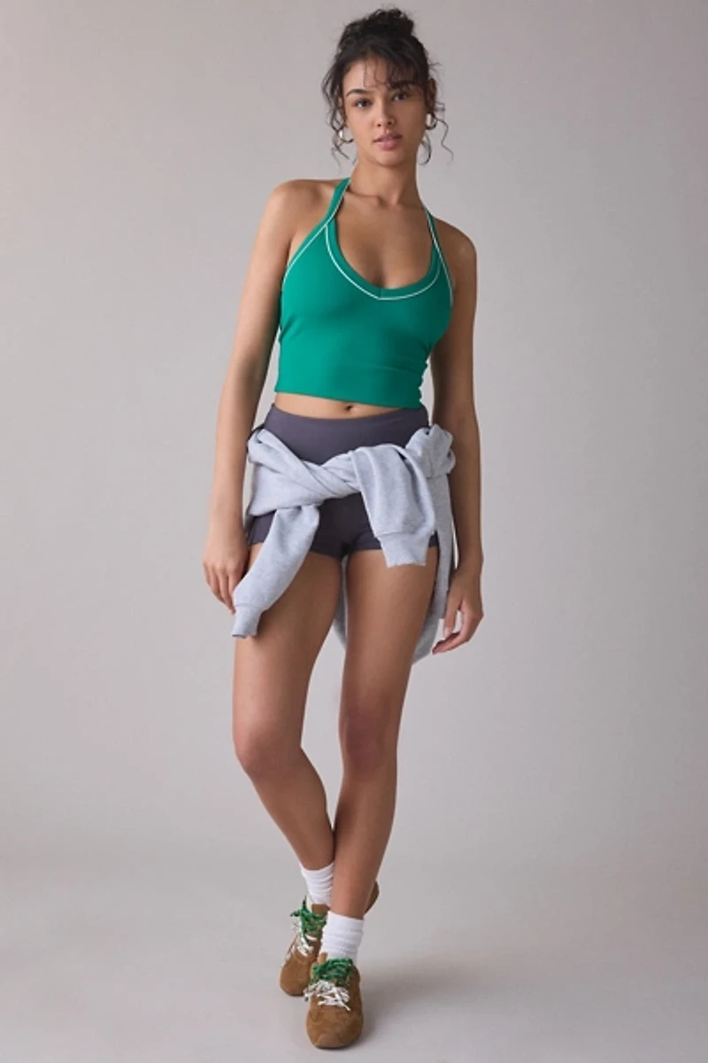 P.E Nation Layback Studio Rib Halter Tank Top