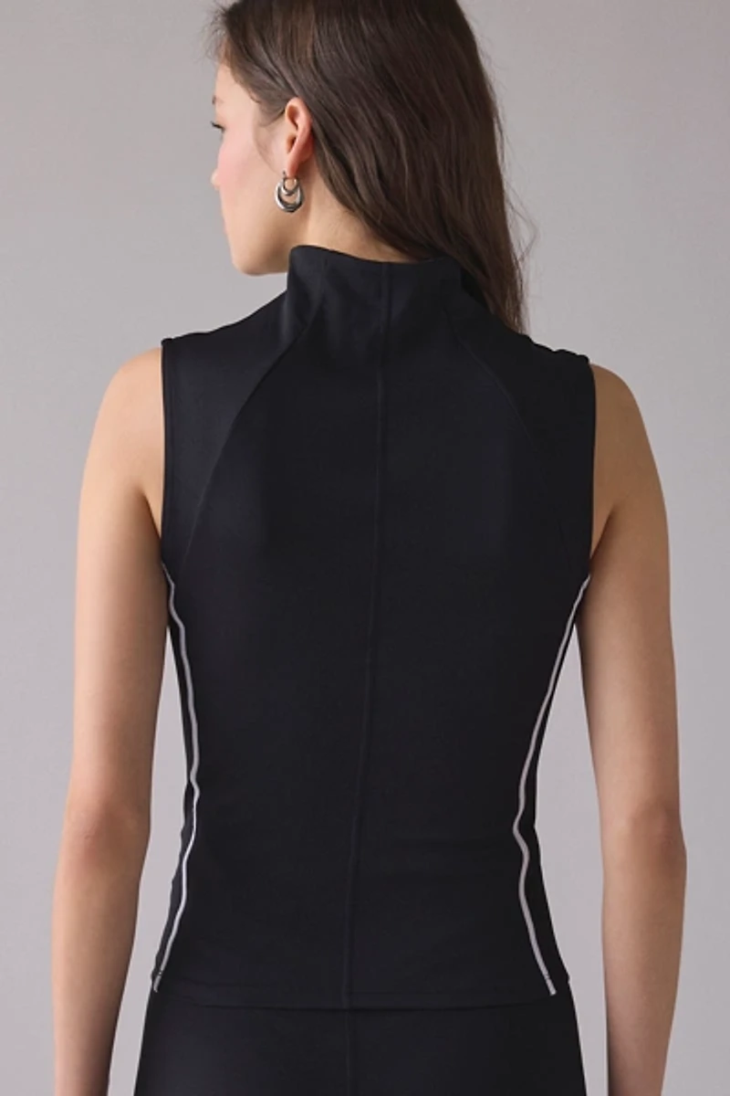 P.E Nation 1/4 Zip Routine Sleeveless Top