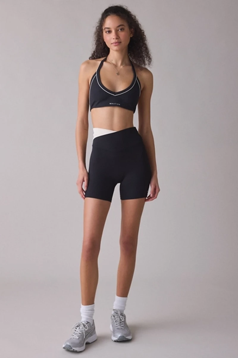 P.E Nation Studio Rib Layback Halter Sports Bra