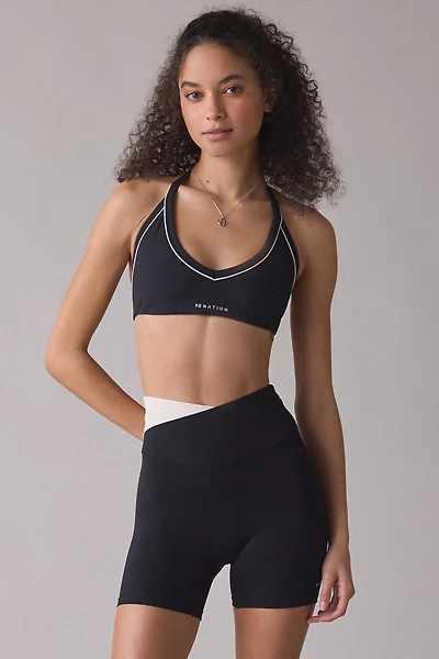 P.E Nation Studio Rib Layback Halter Sports Bra