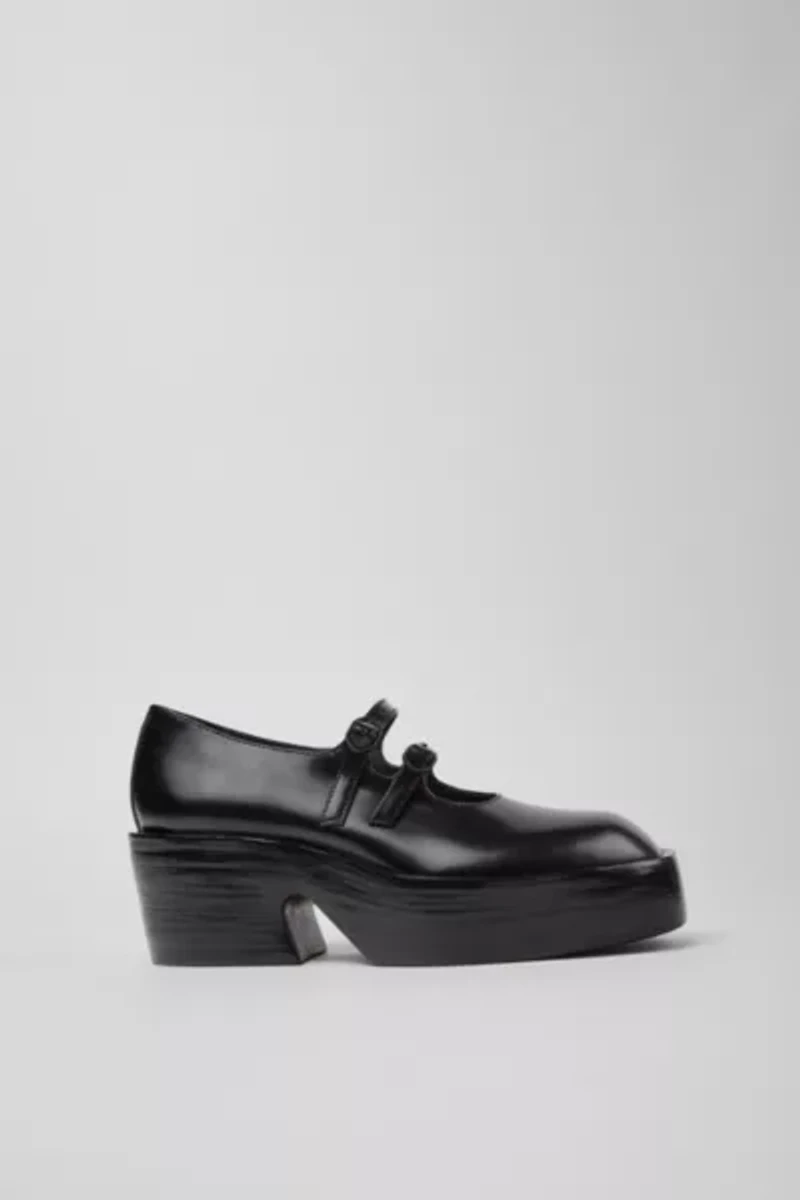 Camper Billie Leather Platform Mary Jane Heel