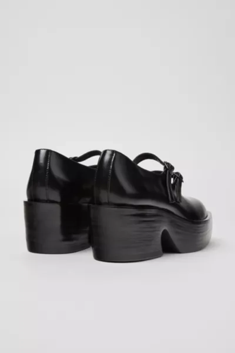 Camper Billie Leather Platform Mary Jane Heel