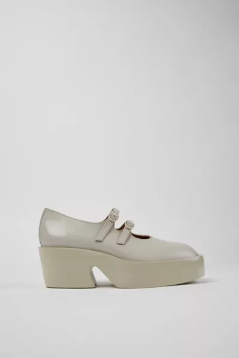 Camper Billie Leather Platform Mary Jane Heel