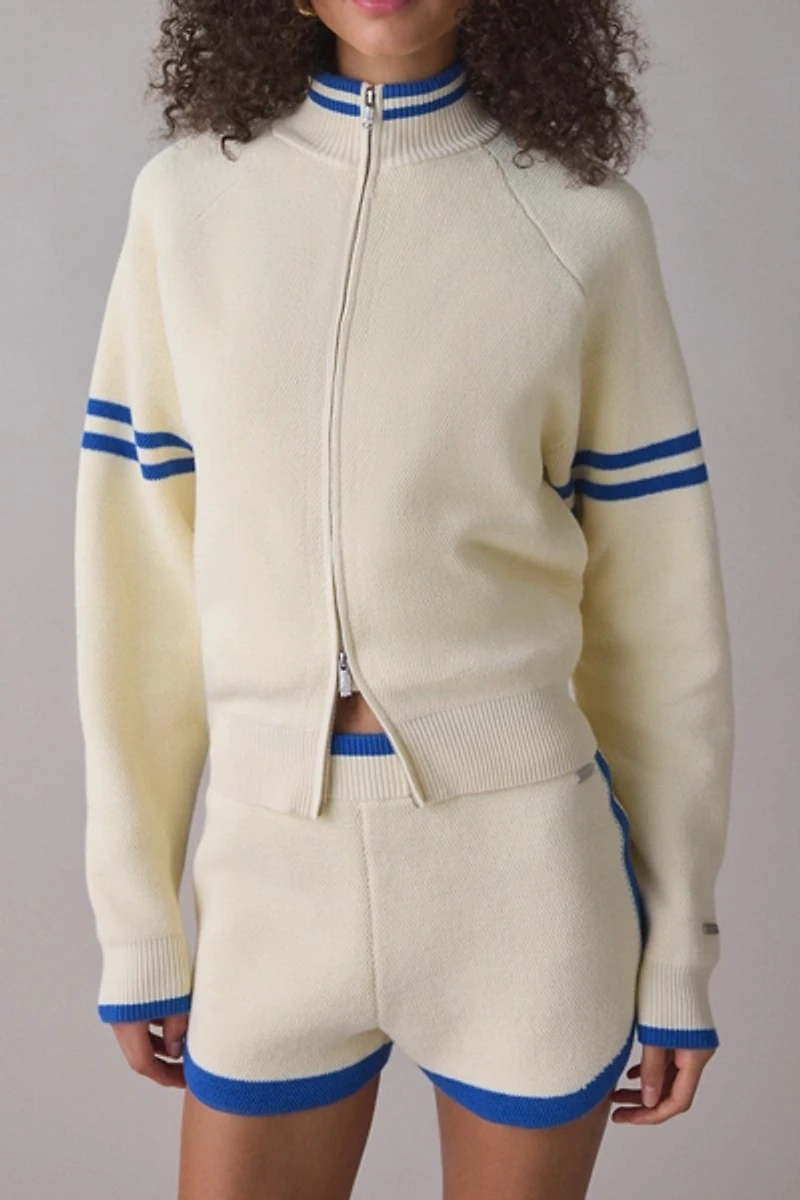 P.E Nation Odyssey Waffle Knit Zip-Up Cardigan