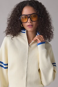 P.E Nation Odyssey Waffle Knit Zip-Up Cardigan