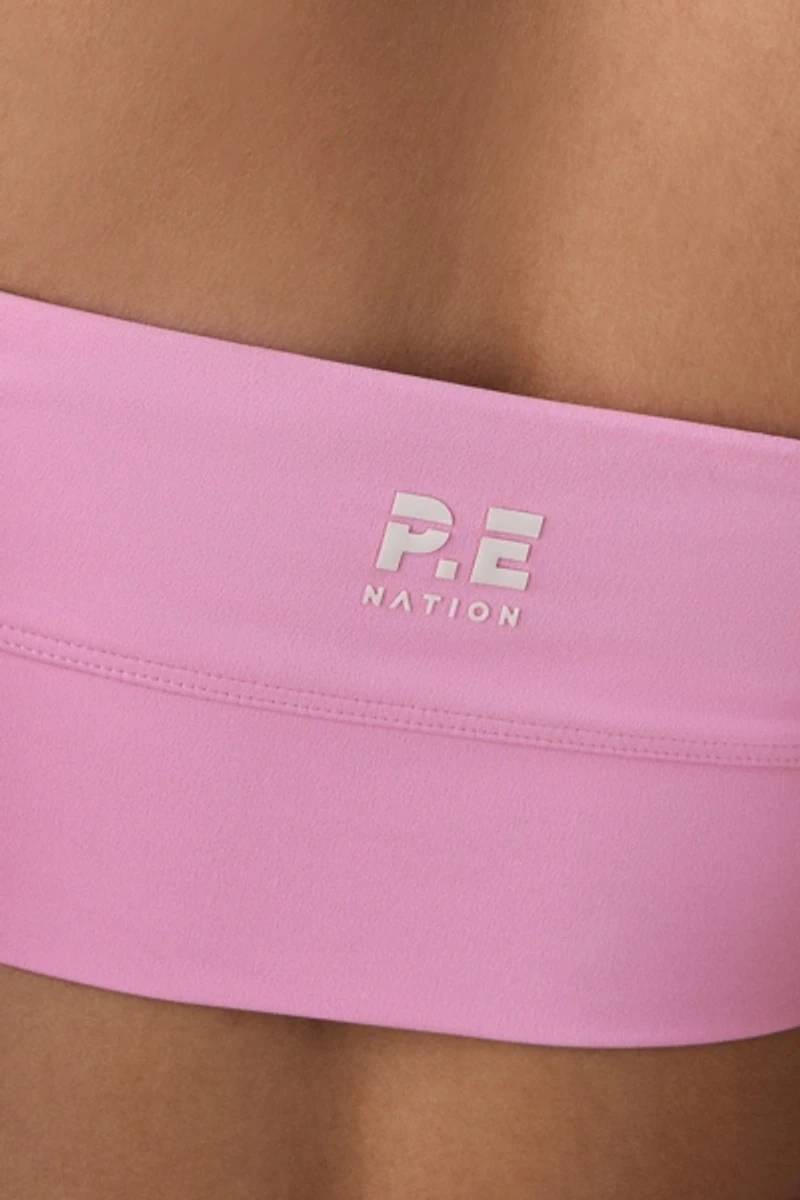 P.E Nation Reset Prism Pink Halter Sports Bra