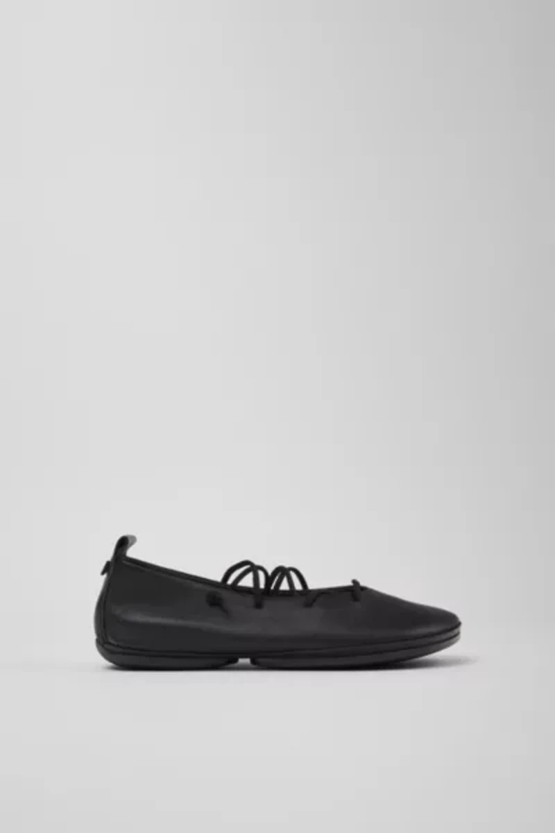 Camper Right Nina Leather Lace-Up Ballerina Flat