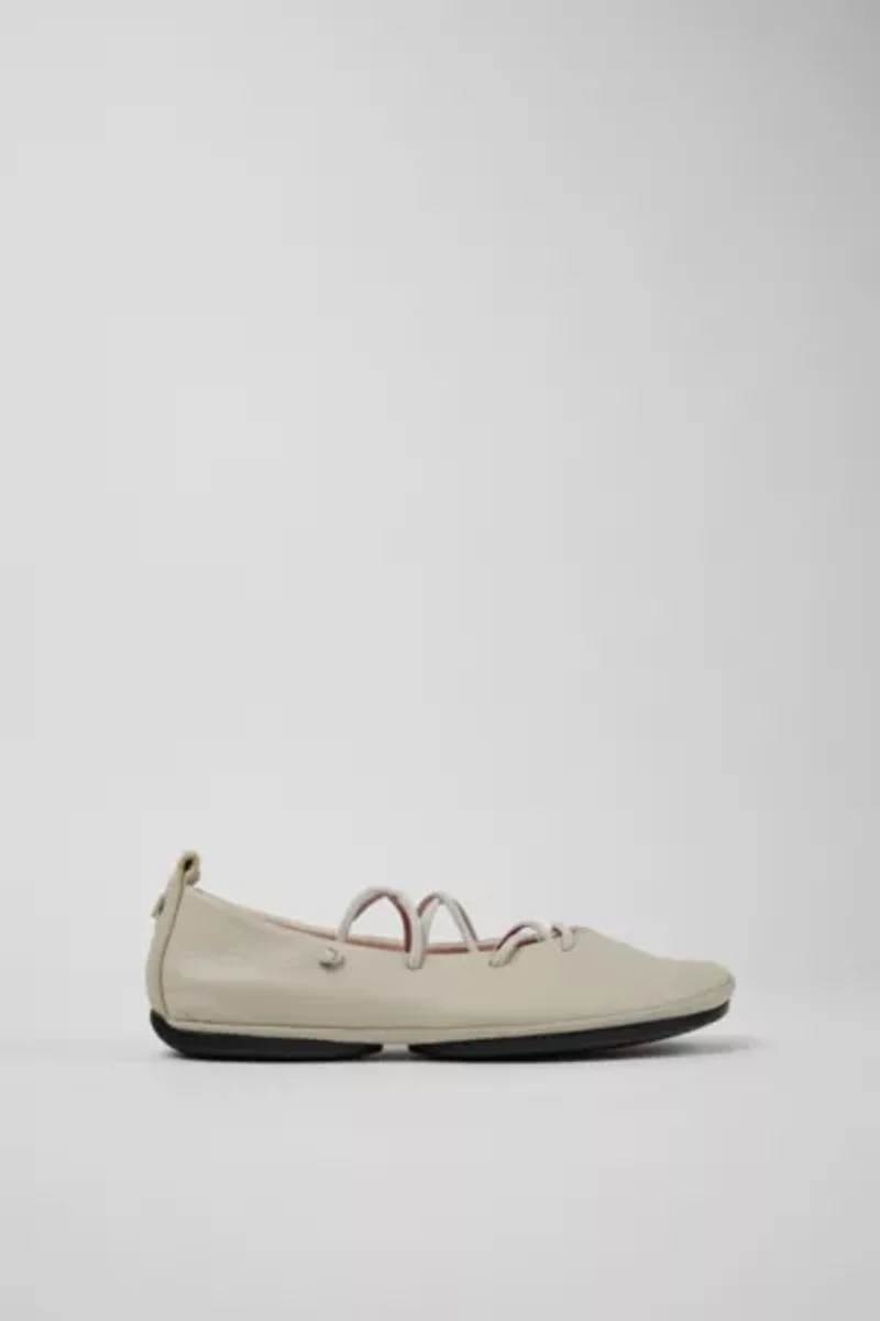 Camper Right Nina Leather Lace-Up Ballerina Flat