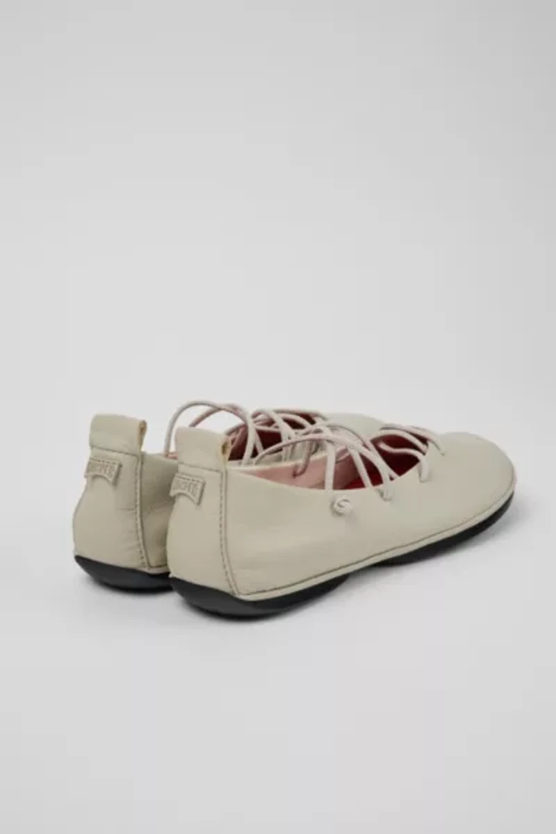 Camper Right Nina Leather Lace-Up Ballerina Flat