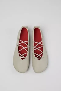 Camper Right Nina Leather Lace-Up Ballerina Flat