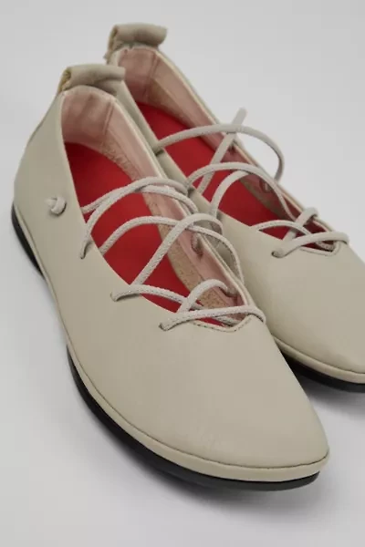 Camper Right Nina Leather Lace-Up Ballerina Flat