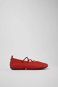 Camper Right Nina Leather Lace-Up Ballerina Flat