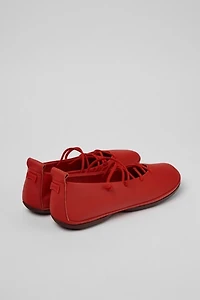 Camper Right Nina Leather Lace-Up Ballerina Flat