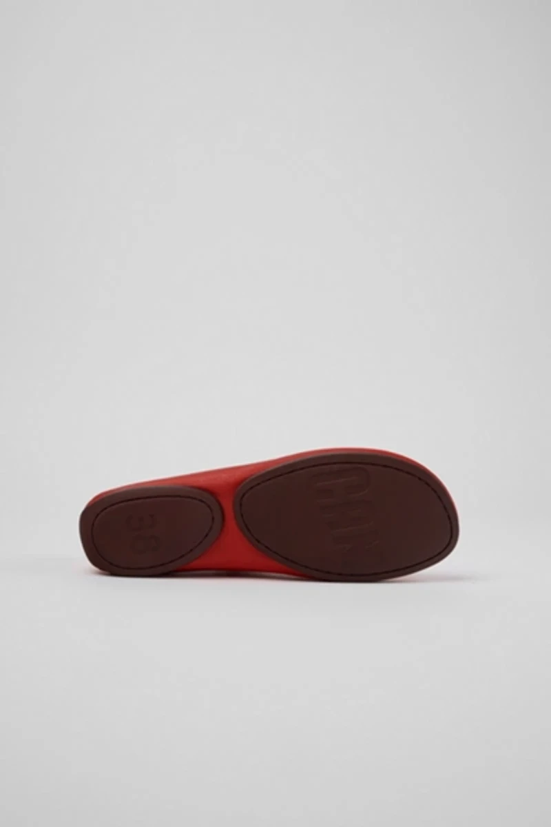 Camper Right Nina Leather Lace-Up Ballerina Flat